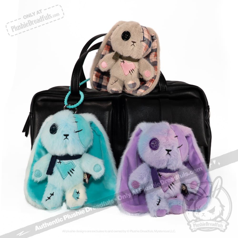 Plushie Dreadfuls - Plaid Love Rabbit Plush Keychain Accessory - Mysterious