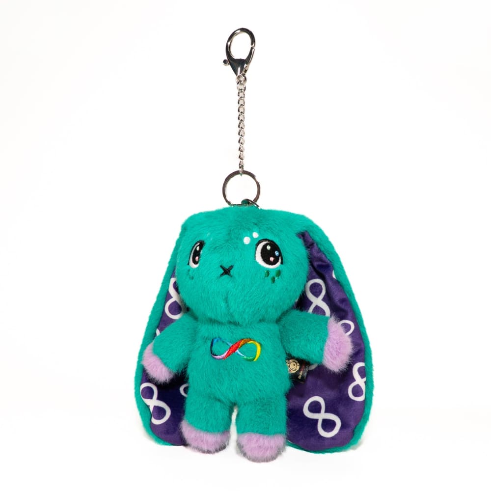 Plushie Dreadfuls - Teal Autism Rabbit Plush Keychain Accessory Keychain