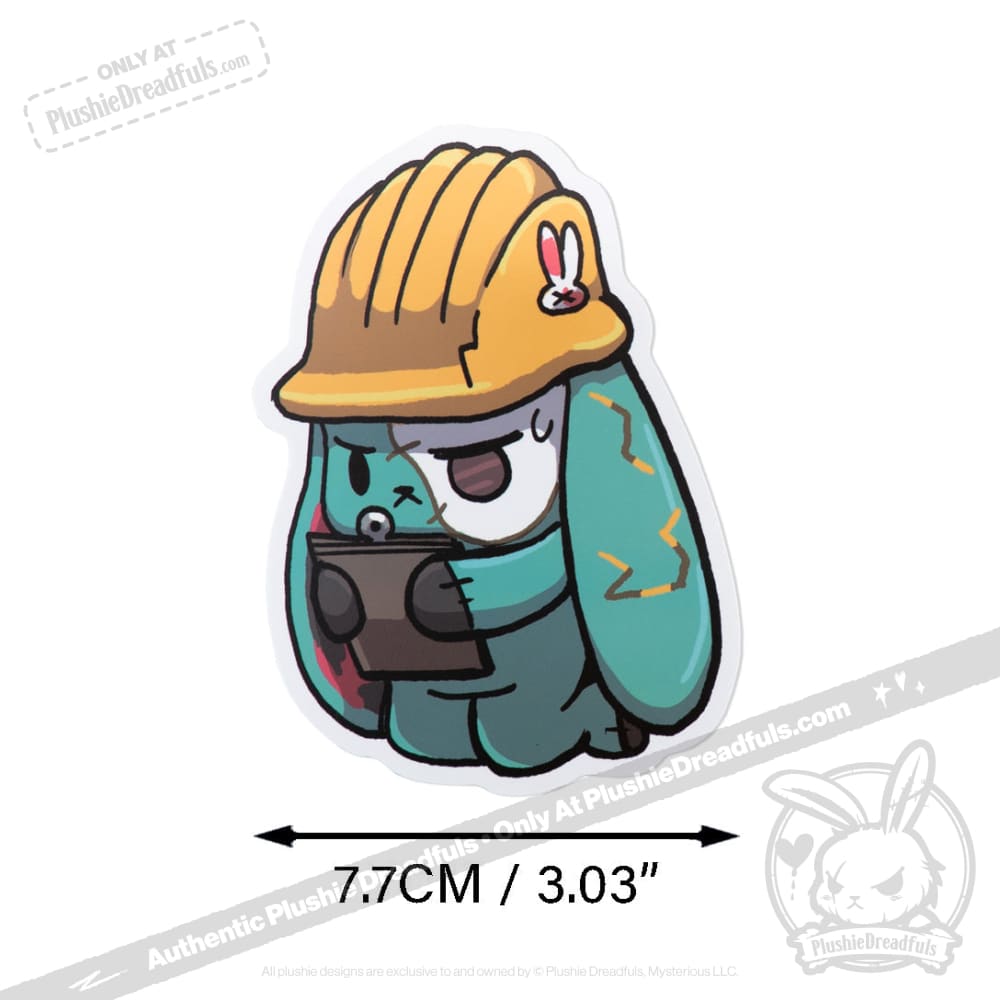 Plushie Dreadfuls Vinyl Sticker Pack Vol. 3 - Buns At Work sticker