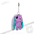 Plushie Dreadfuls -Purple Teal Anxiety Rabbit Plush Keychain Accessory Keychain
