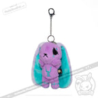 Plushie Dreadfuls -Purple Teal Anxiety Rabbit Plush Keychain Accessory Keychain