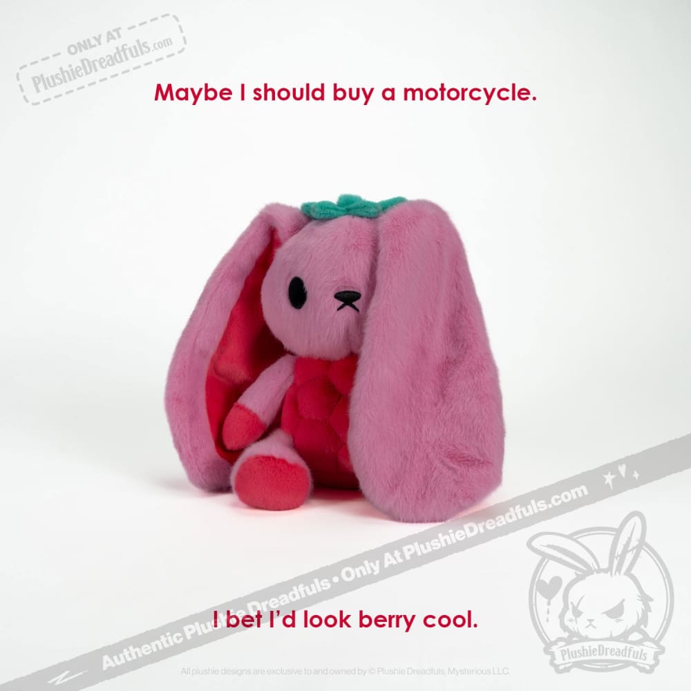 Plushie Dreadfuls - Raspberry Bunny Plush Stuffed Animal Toy