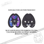 Plushie Dreadfuls - Rheumatoid Arthritis Rabbit - Plush Stuffed Animal - Mysterious