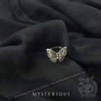 Royal Blue Butterflies Silver Jewelry and Tapestry Set - Mysterious