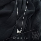 Royal Blue Butterflies Silver Jewelry and Tapestry Set - Mysterious