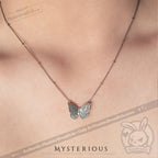 Royal Blue Butterflies Silver Jewelry and Tapestry Set - Mysterious