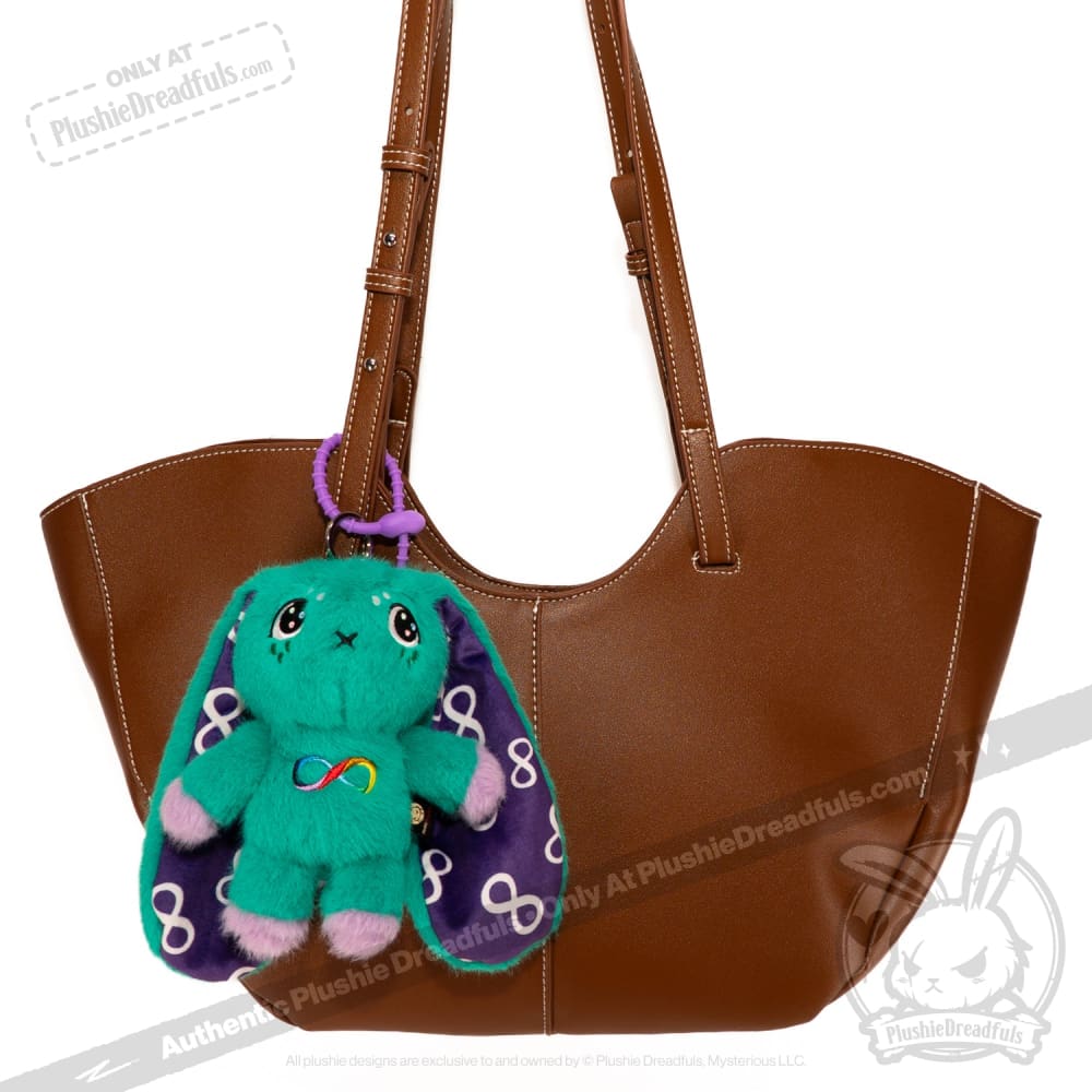 Plushie Dreadfuls - Teal Autism Rabbit Plush Keychain Accessory Keychain