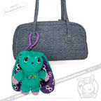 Plushie Dreadfuls - Teal Autism Rabbit Plush Keychain Accessory Keychain