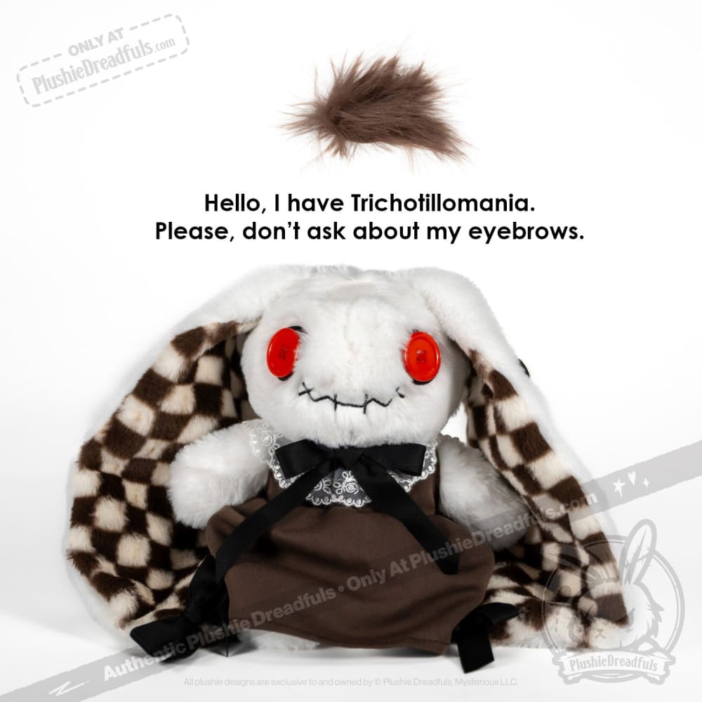 Plushie Dreadfuls - Trichotillomania Rabbit Plush Stuffed Animal Plush