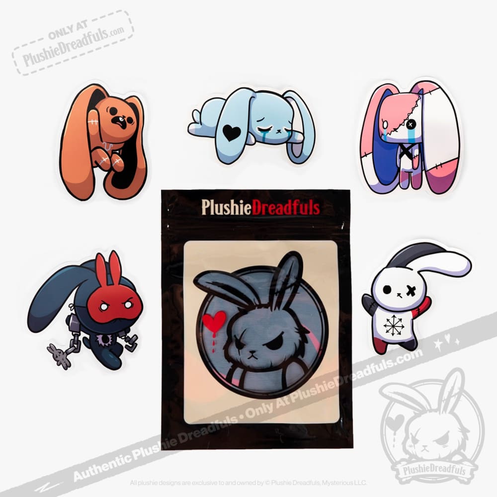 Plushie Dreadfuls Vinyl Sticker Pack Vol. 1 Sticker