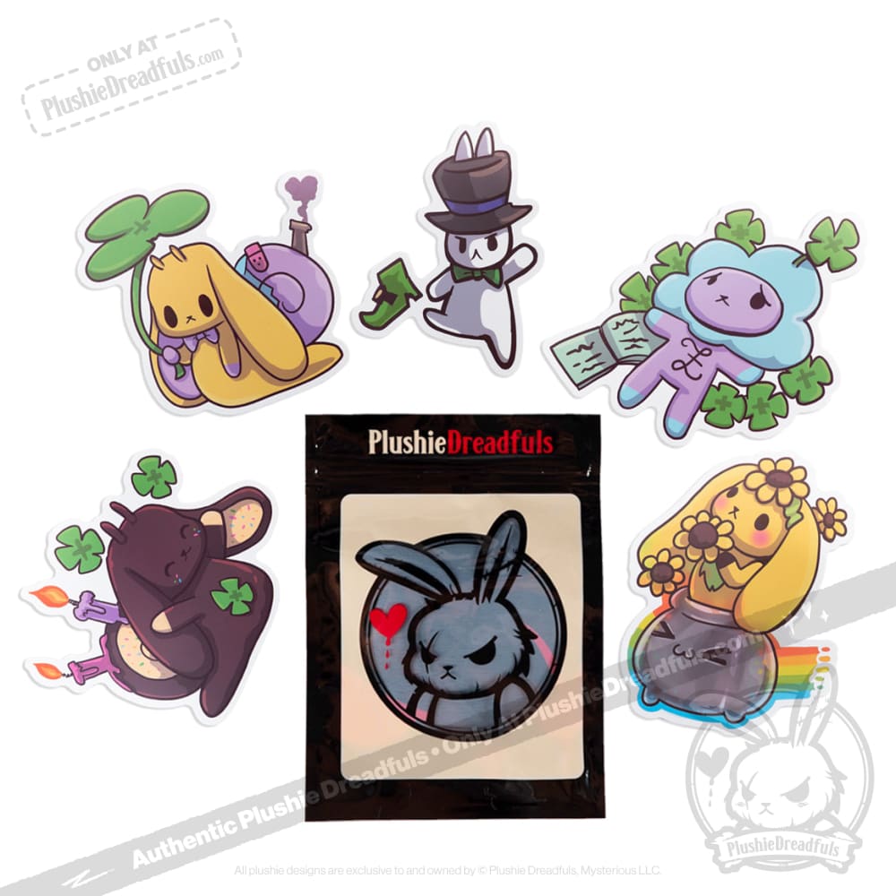 Plushie Dreadfuls Vinyl Sticker Pack Vol. 4 - Lucky Buns sticker