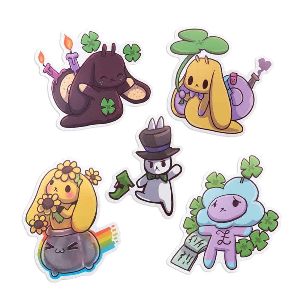 Plushie Dreadfuls Vinyl Sticker Pack Vol. 4 - Lucky Buns sticker