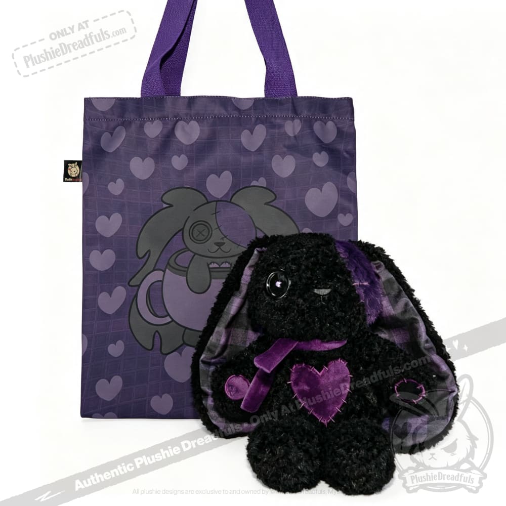 Violet Neon Love Rabbit - Plush Stuffed Animal - toy